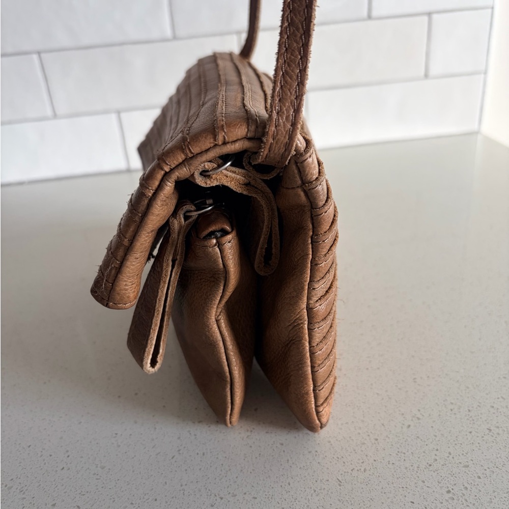 Anthropology liebeskind Berlin Fluted leather Crossbody Bag purse Terracotta - Picture 4 of 9